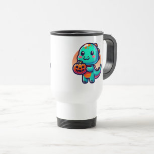 De Voyage Cute Dino Citrouille Halloween Mug