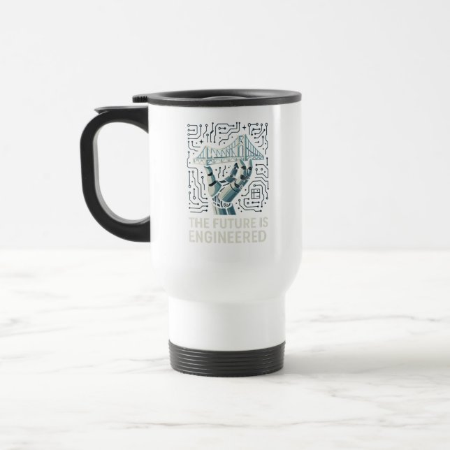 De Voyage "Engineering Blueprint Mug - Conception géométriqu (Gauche)