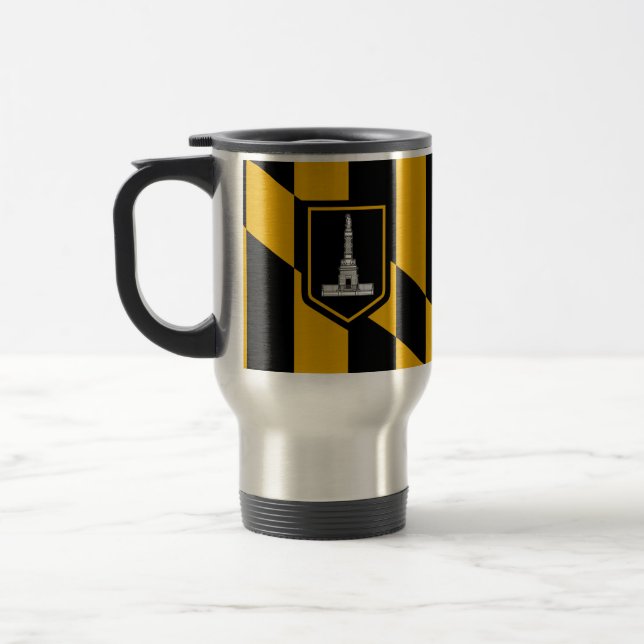 De Voyage Flag of Baltimore Travel Mug (Gauche)