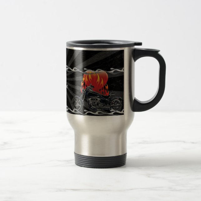 De Voyage Flaming Love Biker Mug (Droit)