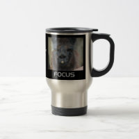 Focus Black Llama Motivational Travel Mug