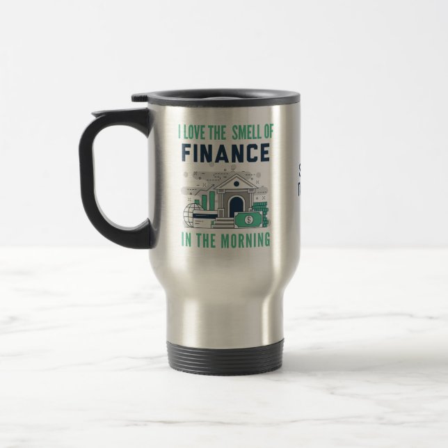 De Voyage Funny Finance Travel Mug (Gauche)