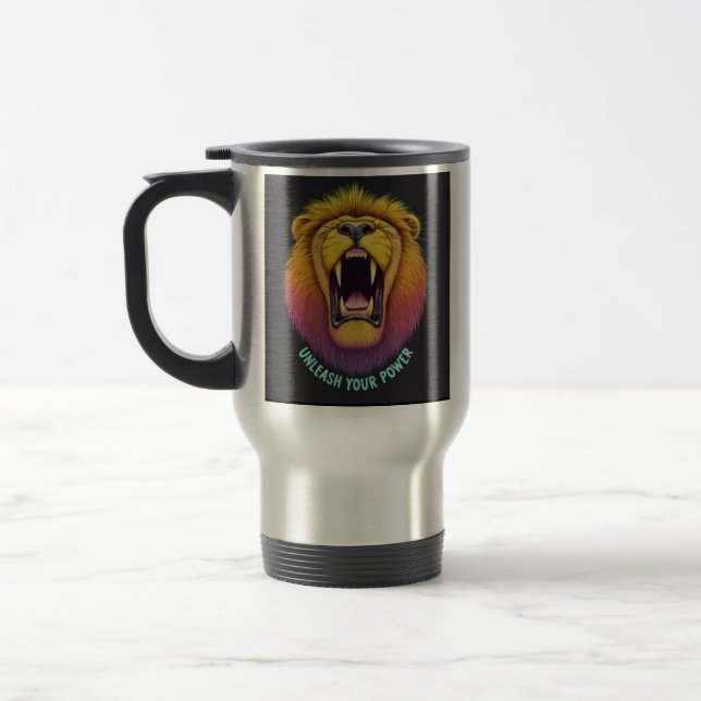 De Voyage "Libérez votre puissance" Travel Coffee Mug (Gauche)