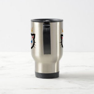 De Voyage marque kitty face coffee mug indiebuzzrocks