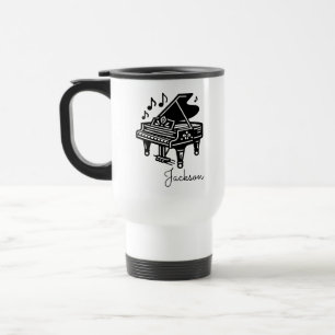 De Voyage Mug grand piano personnalisé - Nom personnalisé