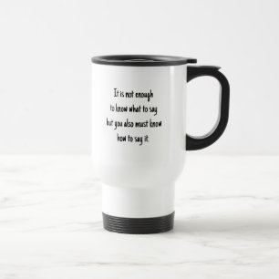 De Voyage Mug isolée "Pas assez"