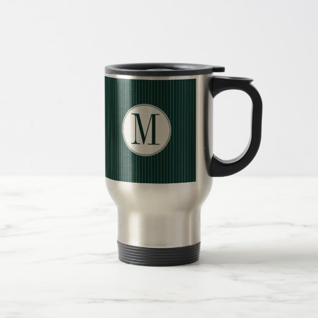 De Voyage Mug monogramme Turquoise foncé (Droit)