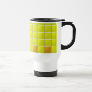 De Voyage Mug - Mosaic Squares in Yellow (v.2)