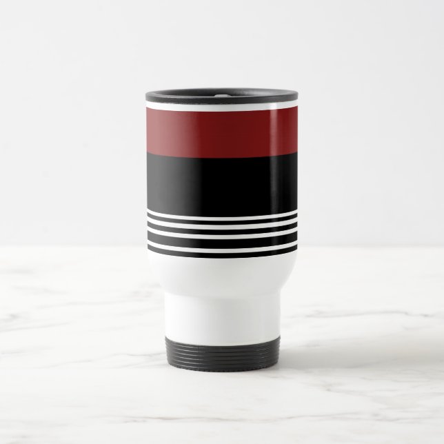 De Voyage Noir Rouge Blanc>CaféVoyage Mug (Centre)
