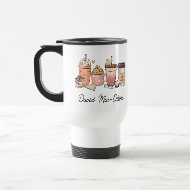 De Voyage Personalized Book & Coffee Day Mug – Custom Name  (Gauche)