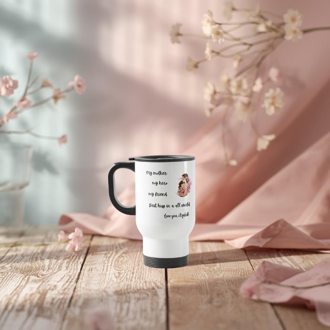 De Voyage Personalized Mother's Day Mom's Hug Travel Mug (Créateur téléchargé)