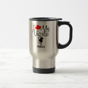 De Voyage Personnalisé J'Aime Mon Vizsla Mug