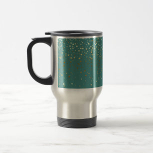 De Voyage Petite Golden Stars Voyager Café Mug Turquoise