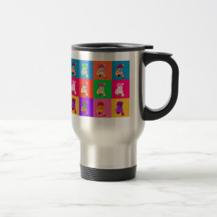 De Voyage Popart Teddy Ours Acier Inoxydable Mug Voyageur