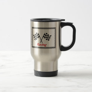 De Voyage Racing Checkerboard Flags Commuter Mug