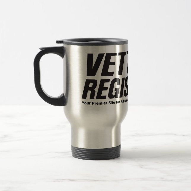 De Voyage Vette Registry Logo Mug (Gauche)