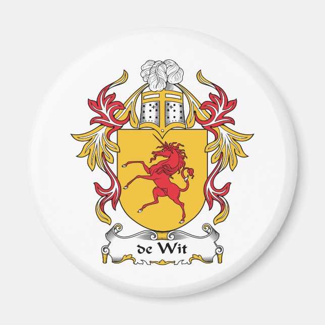 de Wit Familienwappen Magnet (Vorne)