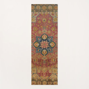 De Yoga Tapis persan asiatique Kashan en or rouge