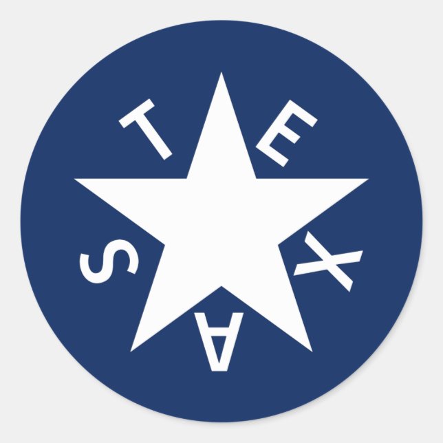 De Zavala Stickers (Flagge der Republik Texas) (Vorderseite)