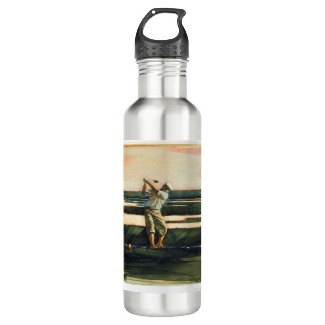 DEA24 Golfer.tif Edelstahlflasche (Vorderseite)