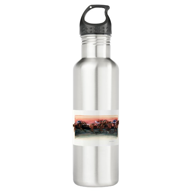 DEA25 Pferd Race.tif Edelstahlflasche (Vorderseite)