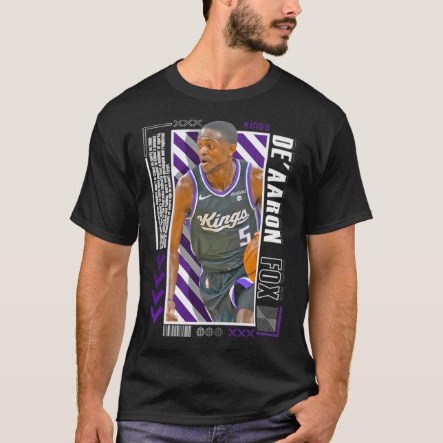 De'Aaron Fox Papierversion T-Shirt (Vorderseite)