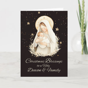 Deacon and Family Christmas Segeln Madonna Karte