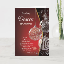 Deacon Christmas Bible Quote Ornamente Karte