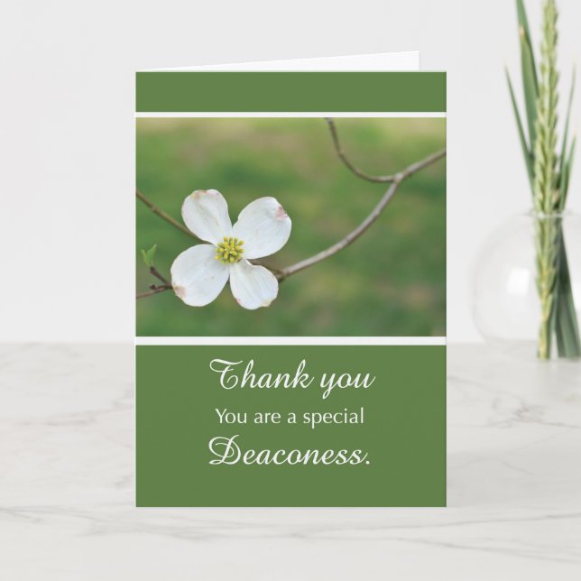 Deaconess Danke Dogwood Blossom Karte (Vorderseite)