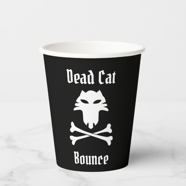 Dead Cat Bounce Pappbecher (Vorderseite)