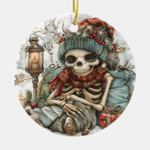 Dead Cosy - Winter Skeleton Vibes" Keramik Ornament