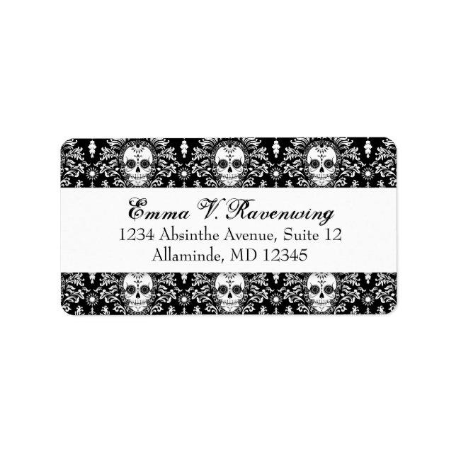 Dead Damask - Eigene Markierungen für die Adresse  Adressaufkleber (Vorne)