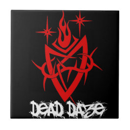 Dead Daze Tribal Heart Fliese