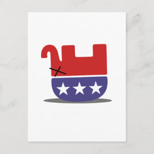 Dead Elephant GOP Einladung Postkarte