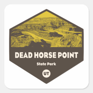 Dead Horse Point Staat Park Utah Quadratischer Aufkleber