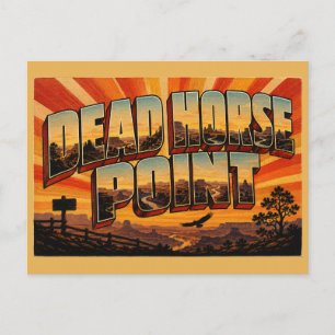 Dead Horse Point UT Aussichtspunkt Canyon Art Postkarte