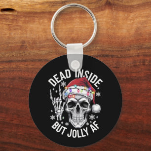 Dead Inside Aber Jolly AF Weihnachtsgeschenk Skele Schlüsselanhänger