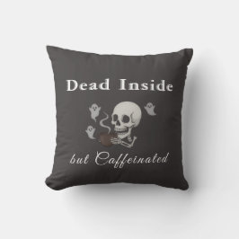 Dead Inside But Caffeinated – Halloween Pillow Kissen