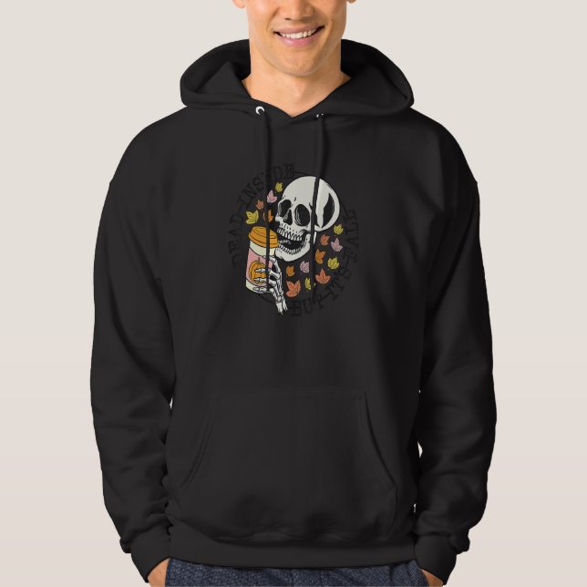 Dead Inside But Its Fall Halloween Hoodie (Vorderseite)
