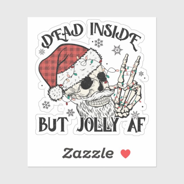 Dead Inside Christmas Sticker (Blatt)