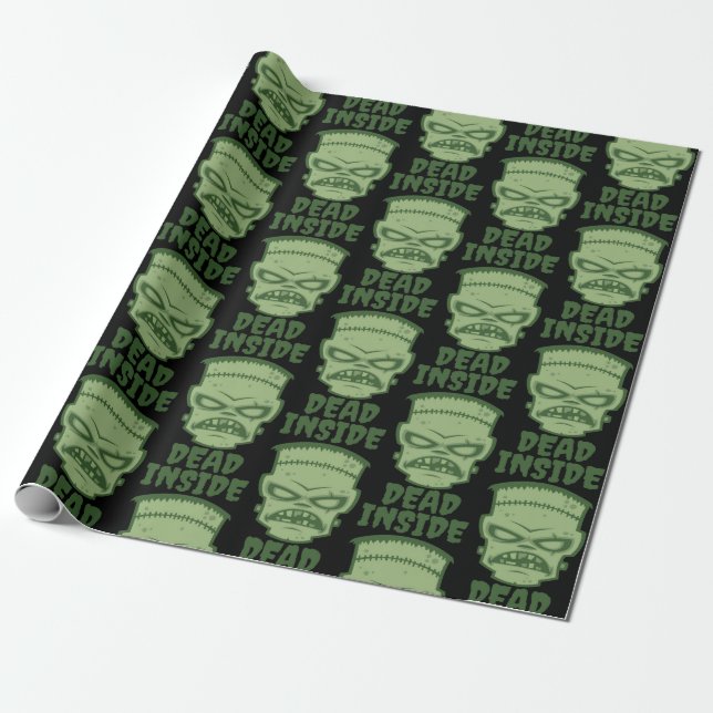 Dead Inside Frankenstein Monster Geschenkpapier (Ungerollt)