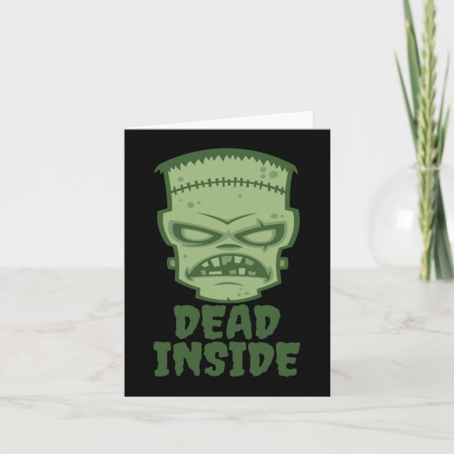 Dead Inside Frankenstein Monster Karte (Vorderseite)