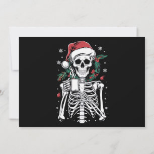 Dead Inside Skeleton Weihnachtskaffee Lover Gesche Feiertagskarte