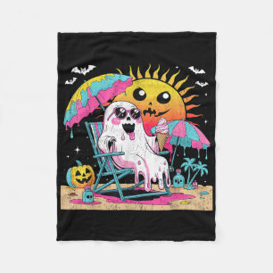 Dead Inside Tan Outdoor Funny Ghost Beach Art Fleecedecke