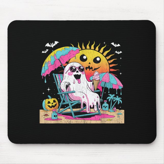 Dead Inside Tan Outdoor Funny Ghost Beach Art Mousepad (Vorne)