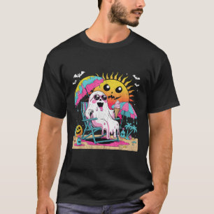 Dead Inside Tan Outdoor Funny Ghost Beach Art T-Shirt