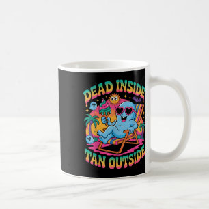 Dead Inside Tan Outdoor Funny Ghost Summerween Kaffeetasse