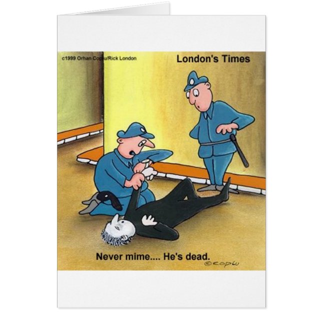 Dead Mime Funny T-Shirts Tasse Karten Geschenke et (Vorne)