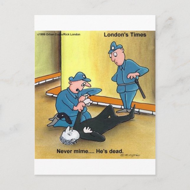 Dead Mime Funny T-Shirts Tasse Karten Geschenke et (Vorderseite)