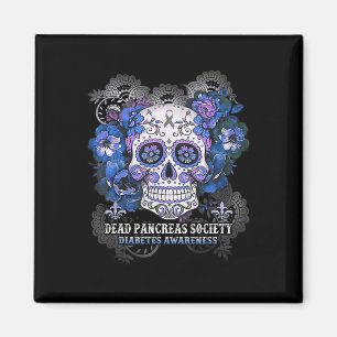 Dead Pankreas Society Sugal Skull Diabetes Awarene Magnet
